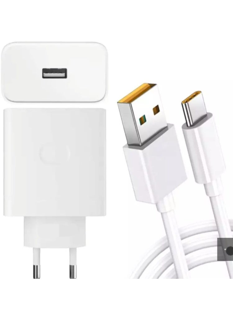 شاحن Supervooc بقوة 100 واط متوافق مع هواتف OnePlus 13S و13 و12 و13R و11 و10 و9 Pro و12R و10T و10R و8T و8 و7T و7 Pro وOpenPad وNord وCE و3 و4 وN30 وN20 وN10 و9R، مزود بكابل شحن 8 أمبير. - Image 1